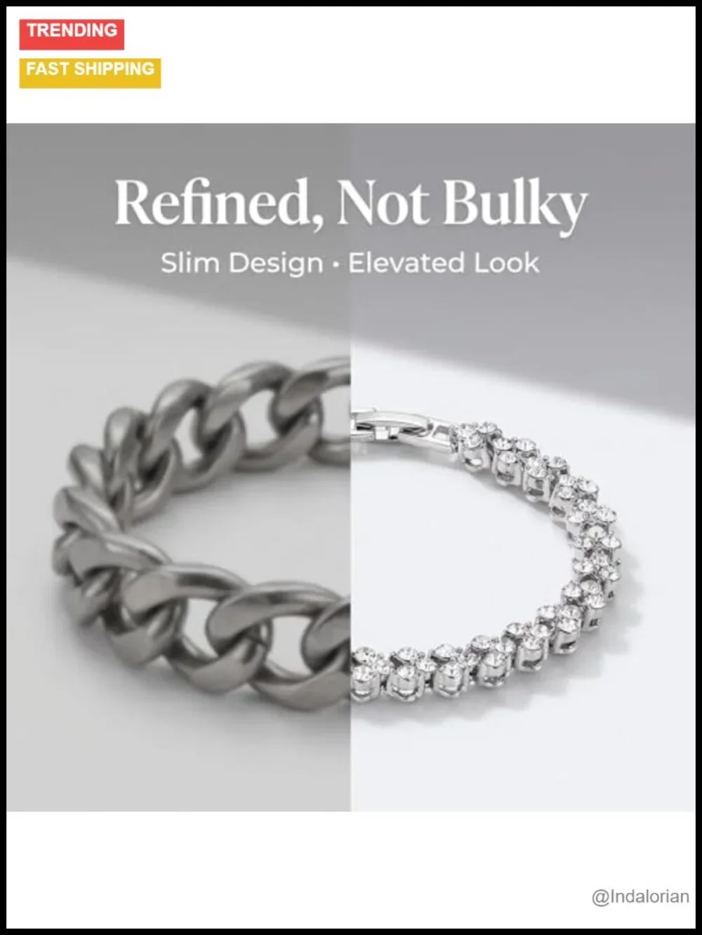 Titanium Steel Tennis Bracelet 7in Full Pave Cubic Zirconia Easy-Hook Clasp